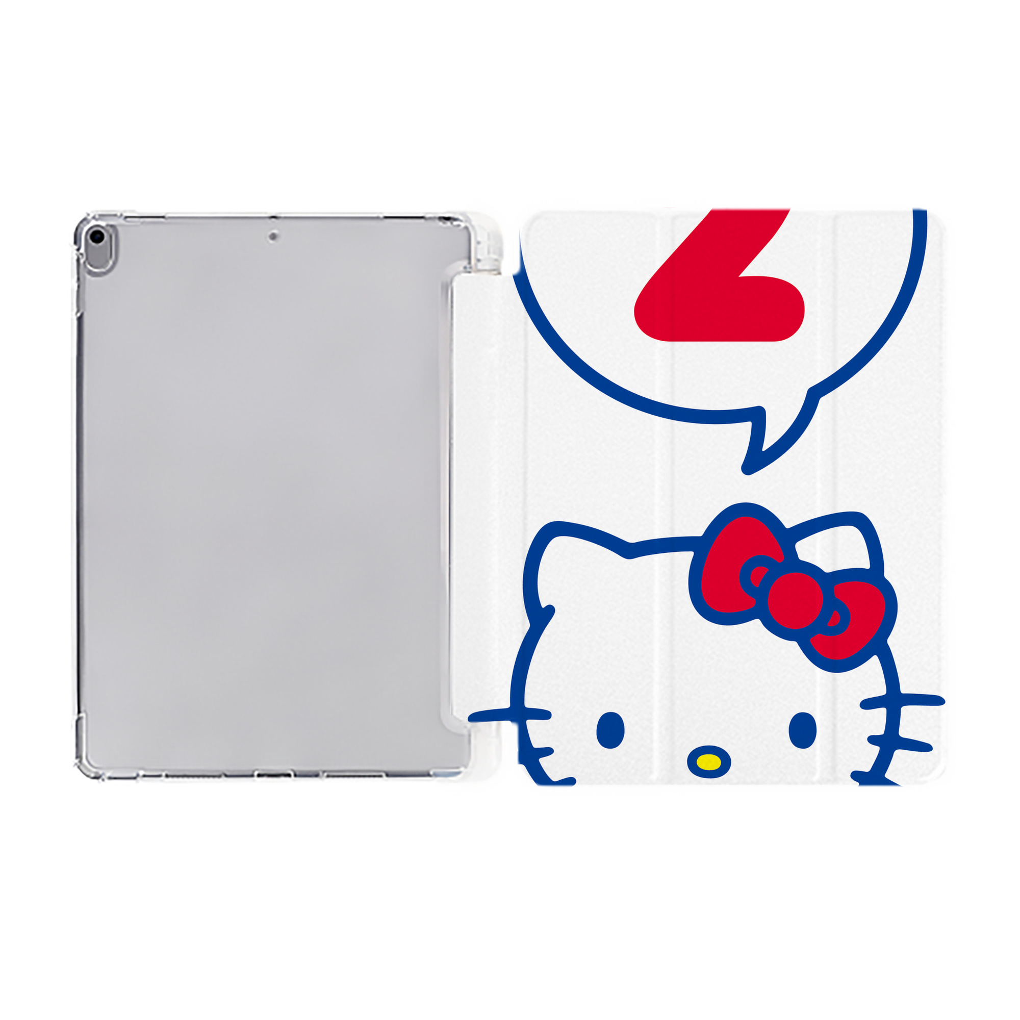 （画像用） Hello Kitty ハローキティ IPad ケース ペン収納付き 三つ折りスタンド PUレザー×シリコン 対応機種9.5/10.5/10.9インチ